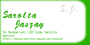 sarolta jaszay business card